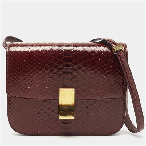 celine classic box burgundy|Celine.